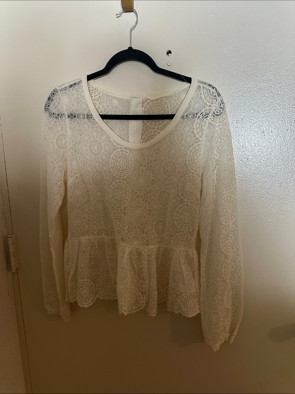 NWOT Adriano Goldschmied Women’s Lace Peplin Tops Medium
